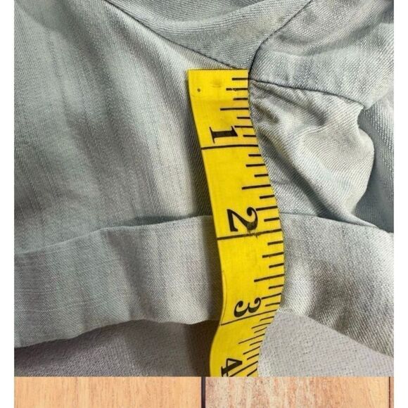 Anthropologie Cloth & Stone Romper Size XS Blue Utility Rolled Hem Casual Summer - Picture 3 of 8